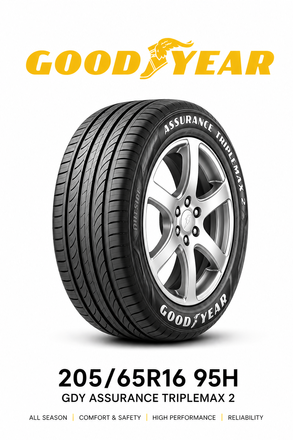 205/65R16 GOODYEAR ASSURANCE TRIPLEMAX 2 95H