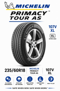 235/60R18 MICHELIN PRIMACY TOUR AS 107V XL