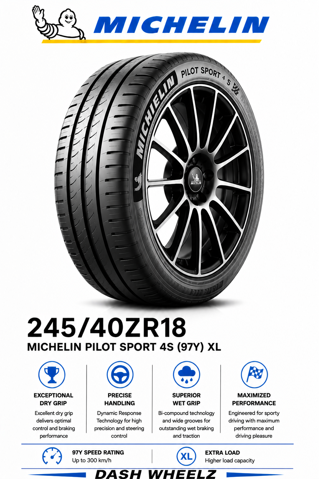 245/40ZR18 MICHELIN PILOT SPORT 4S (97Y) XL