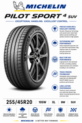 255/45R20 105W XL BW Michelin Pilot Sport 4 SUV