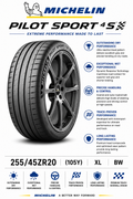 255/45ZR20 (105Y) XL BW Michelin Pilot Sport 4S