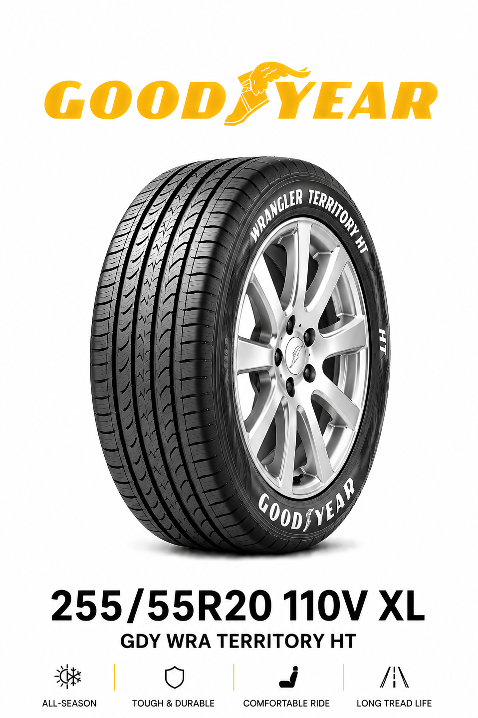255/55R20 GOODYEAR WRANGLER TERRITORY HT 110V XL