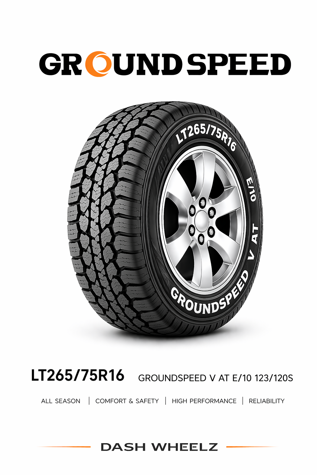 LT245/75R17 GROUNDSPEED VOYAGER A/T E/10 121/118S