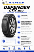 LT245/75R17 MICHELIN DEFENDER LTX MS2 121/118S E