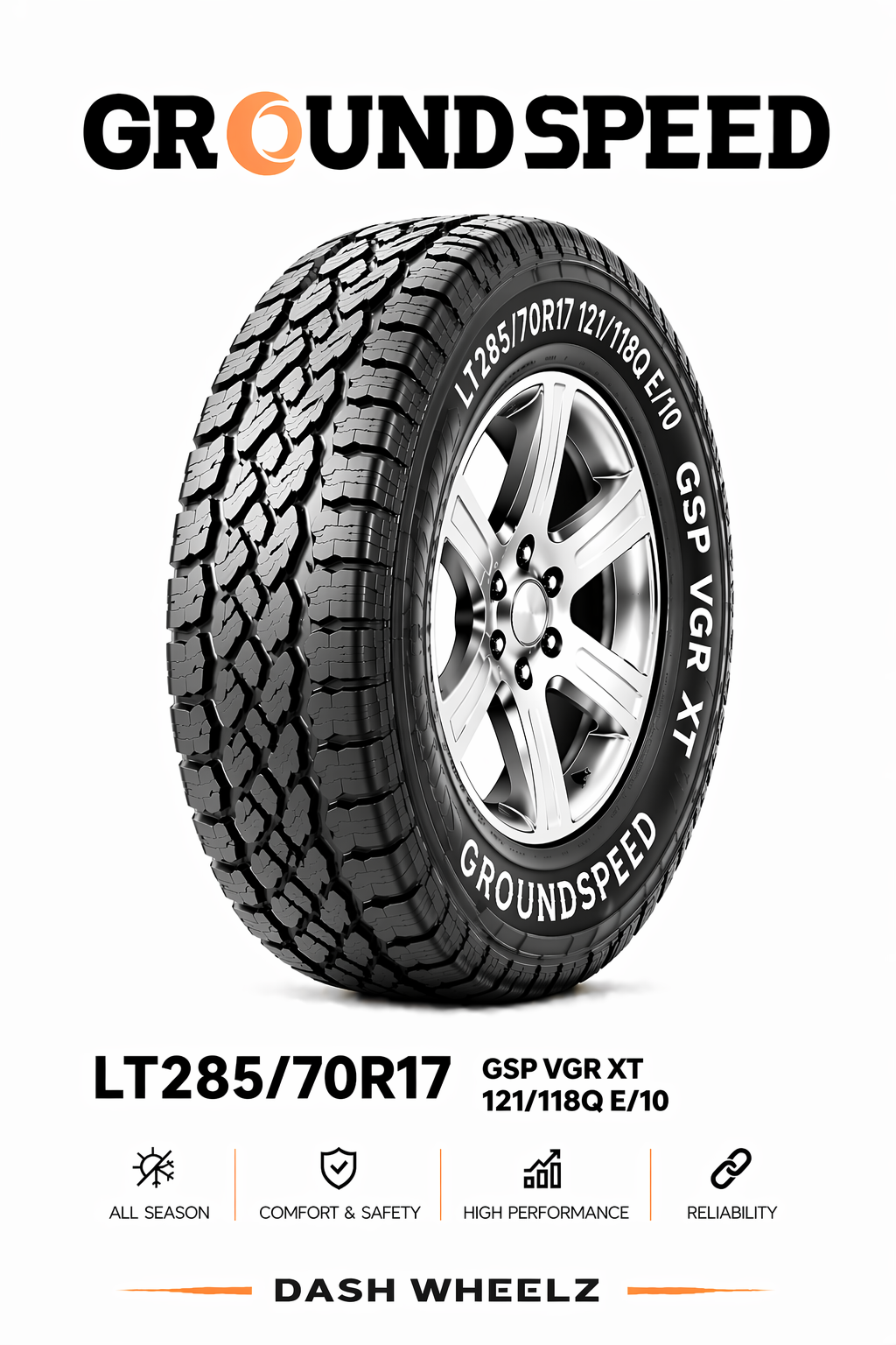 LT285/70R17 GROUNDSPEED VOYAGER XT 121/118Q E/10