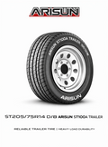 ST205/75R14 D/8 ARISUN ST100A TRAILER 105/101M